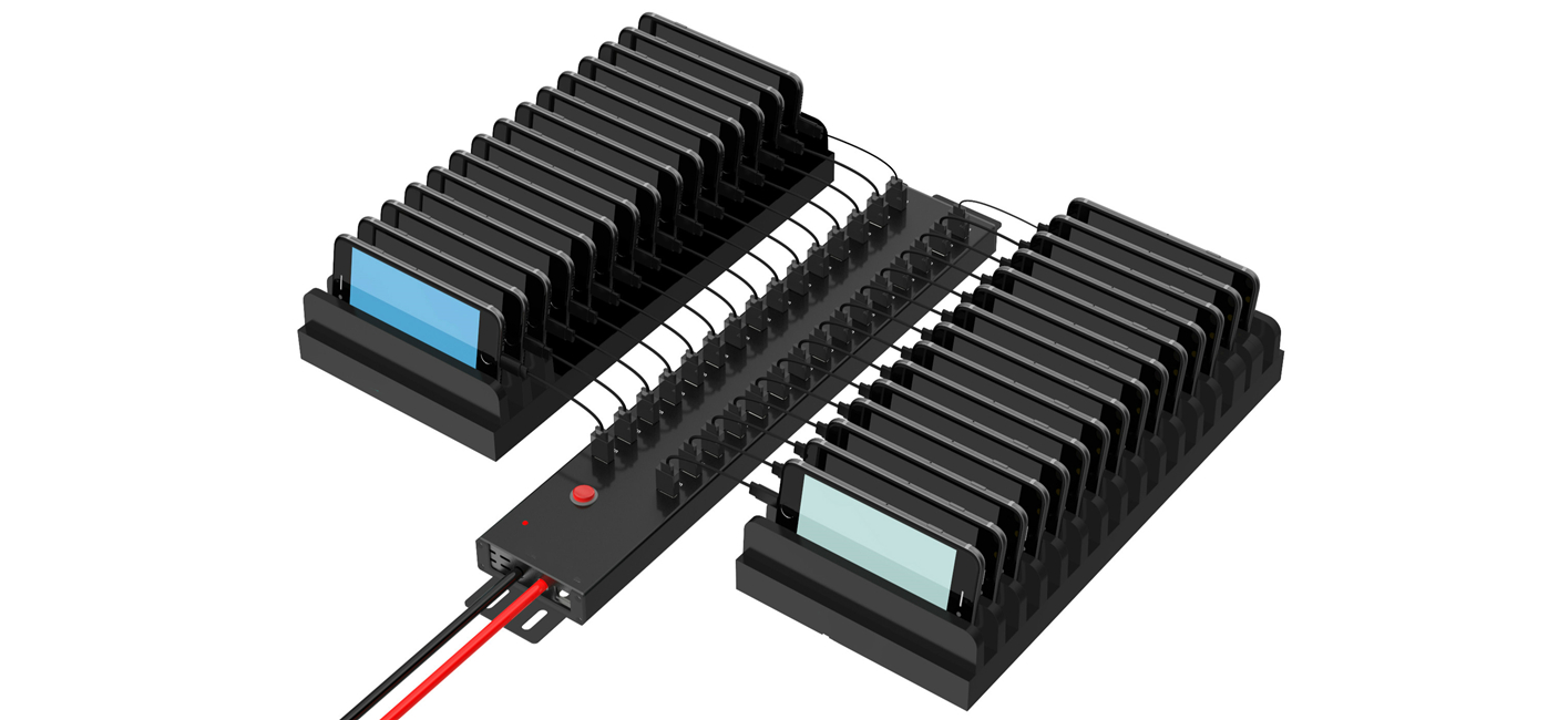 Solar Powered USB Charger with 12V/24V DC/AC Input & 5V 2A Output