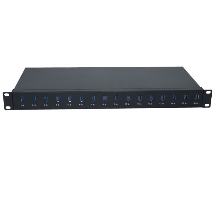 19" Rackmount USB Charger 16 Ports Station
