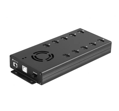 10 Port Industrial Hub – USB Type C Charge & Sync