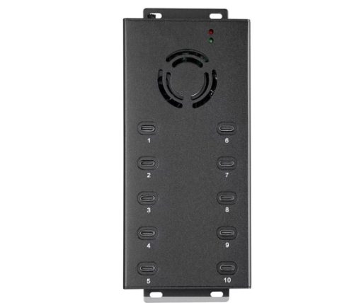 Industrial 10 Port USB Type C Charge & Sync Hub