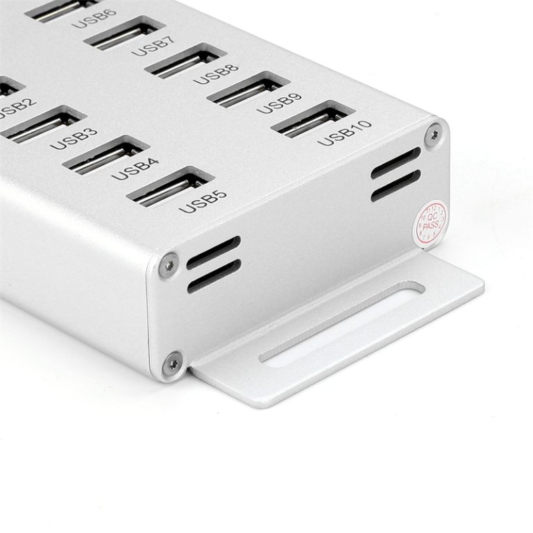 10-Port USB 2.0 Hub with 65W Power Adaptor