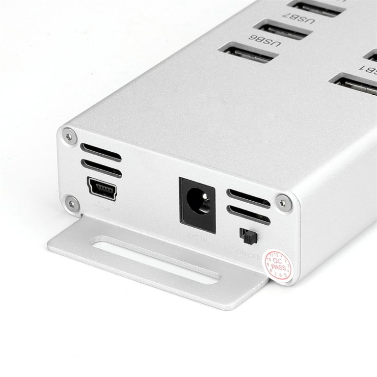 10-Port USB 2.0 Hub with 65W Power Adaptor