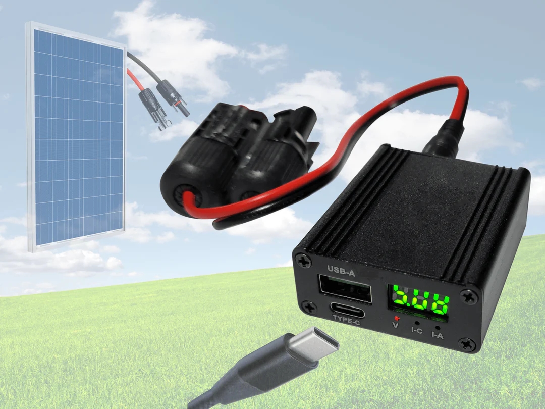 100W Solar Panel USB-C PD Adapter for Fast Power Delivery and 