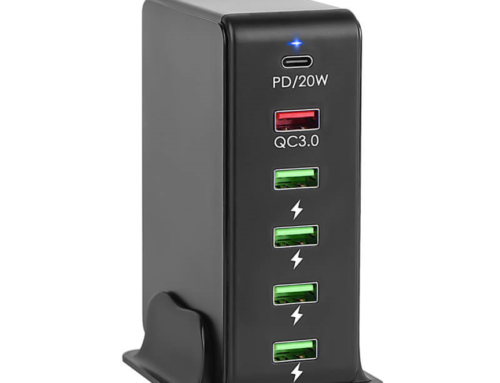 6-Port USB Charger LC-818PD with PD 20W and QC 3.0