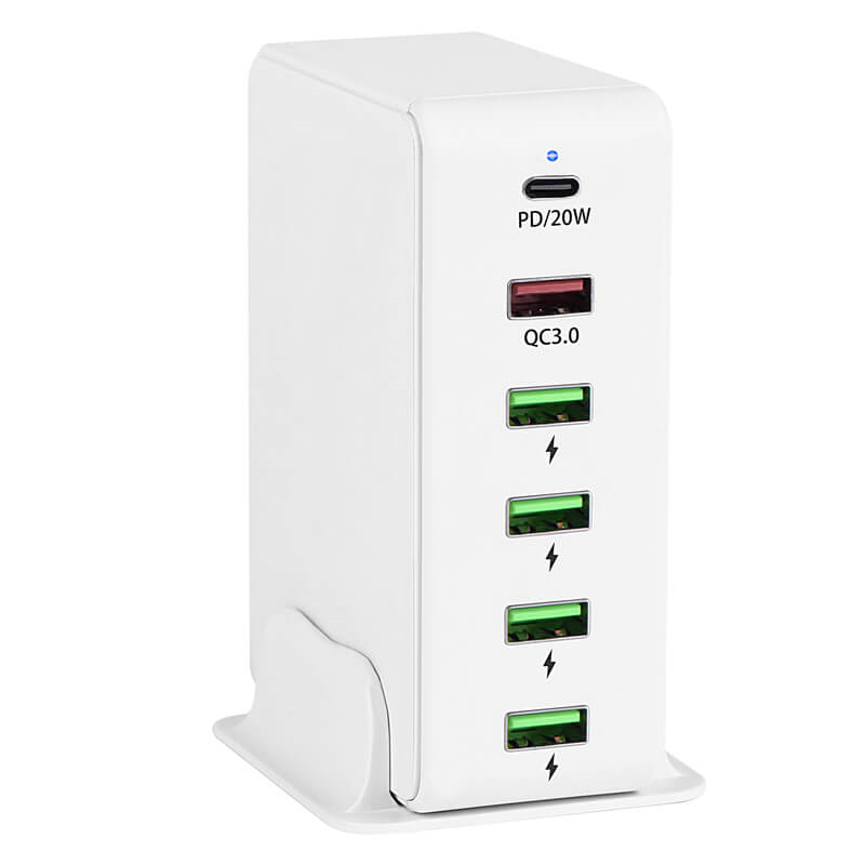 LC-818PD 6-Port USB Charger with QC3.0 charging port