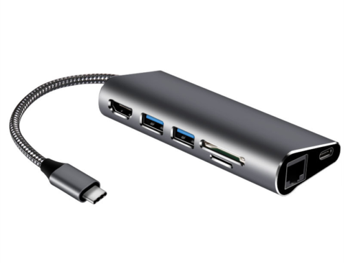 7 in 1 USB C Adapter with HDMI/RJ45 Adapter T289
