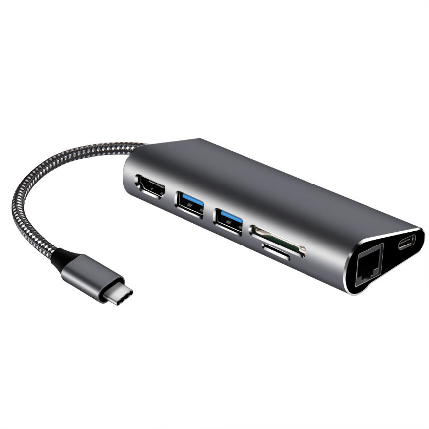 T289 7 in 1 USB C Adapter with HDMI and RJ45