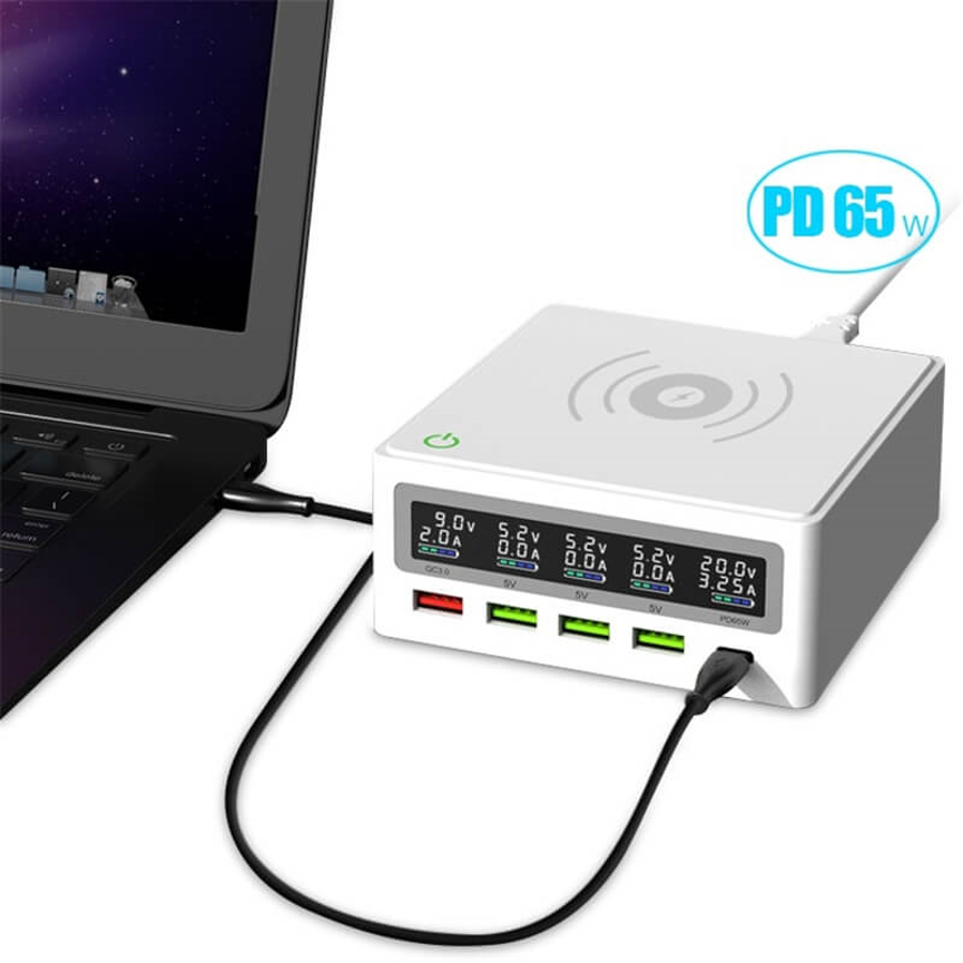 L-26 desktop charging station with multiple USB ports