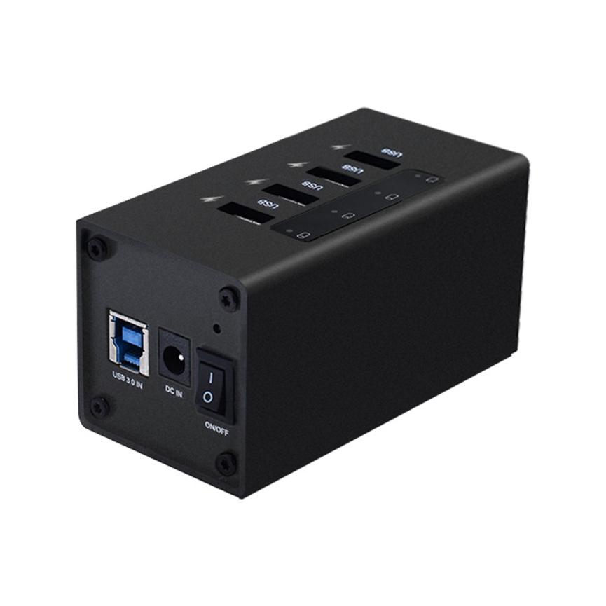 4-Ports USB 3.0 HUB B-04A black metal USB hub