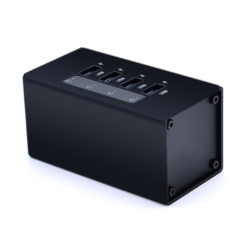 B-04A rugged metal USB 3.0 hub with four ports