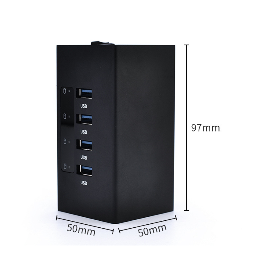 B-04A USB 3.0 hub showing 50mm width and 97mm height
