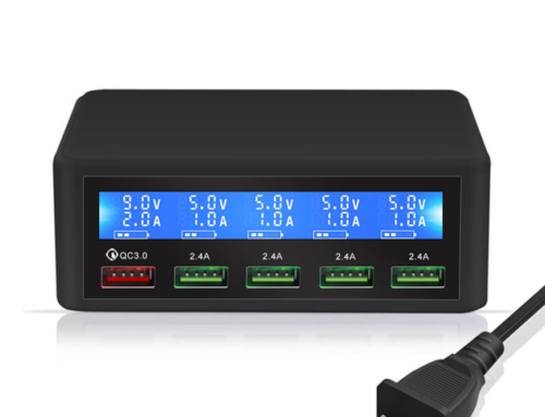 5 Ports USB Charger LC-818: 1 QC and 4 USB Ports for Multi-Device Charging