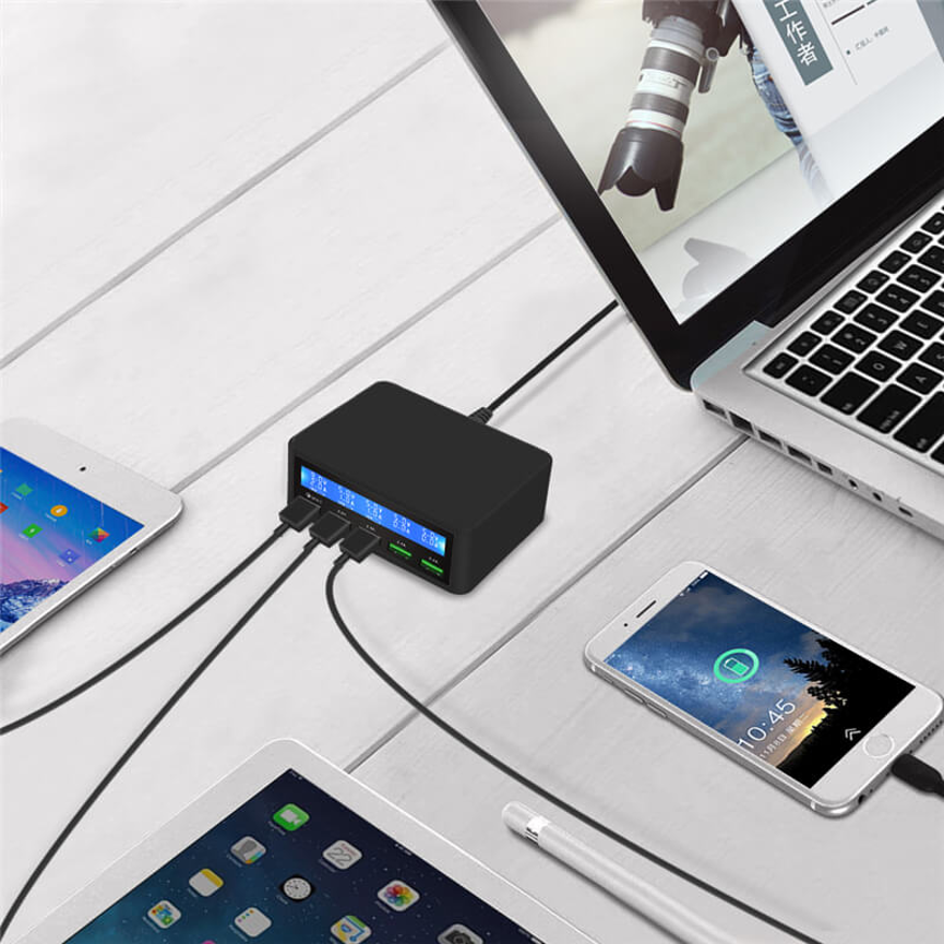 LC-818 5 Ports USB Charger charging multiple devices