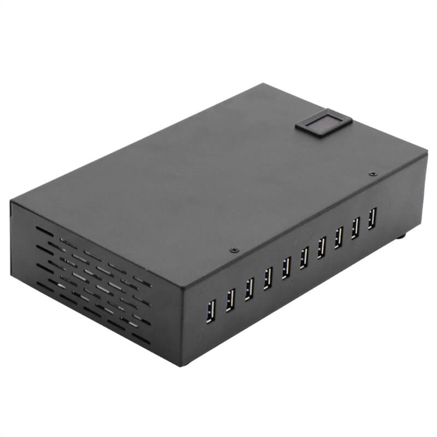 10 Ports USB Charging Station side view