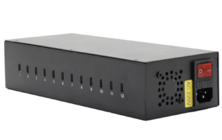 12 Ports Type C Charger angled front view