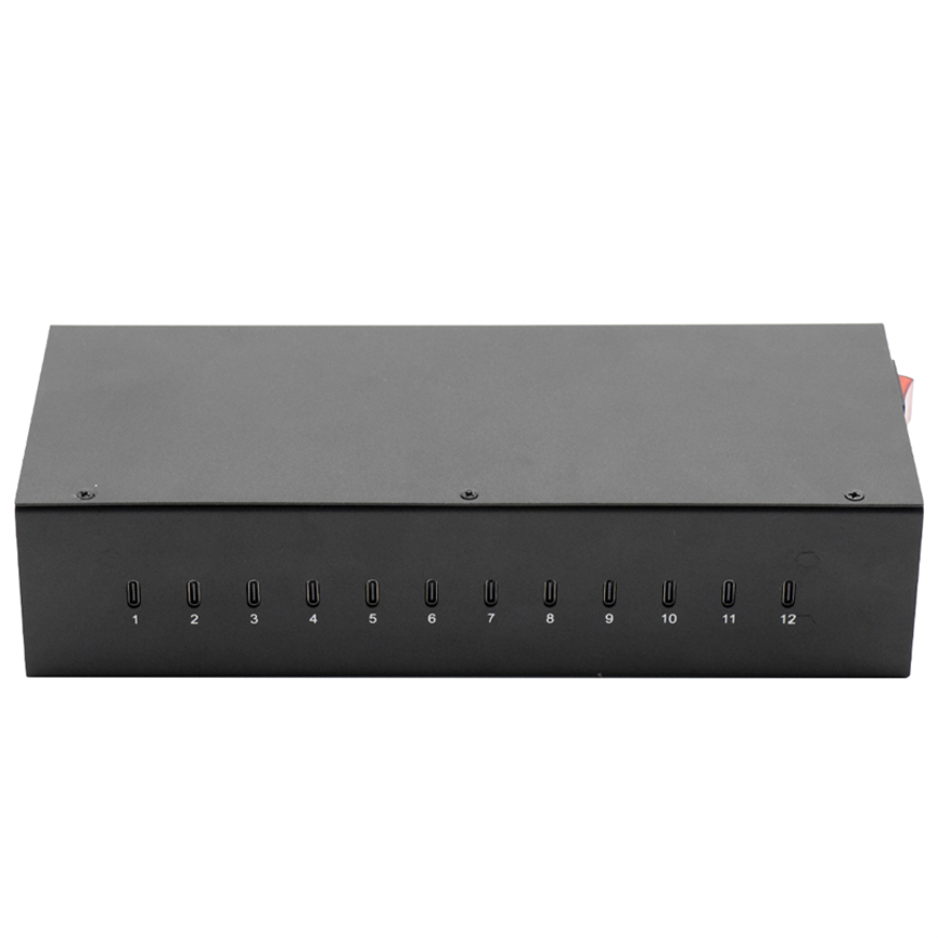 12 Ports Type C Charger 250W with twelve USB Type C ports