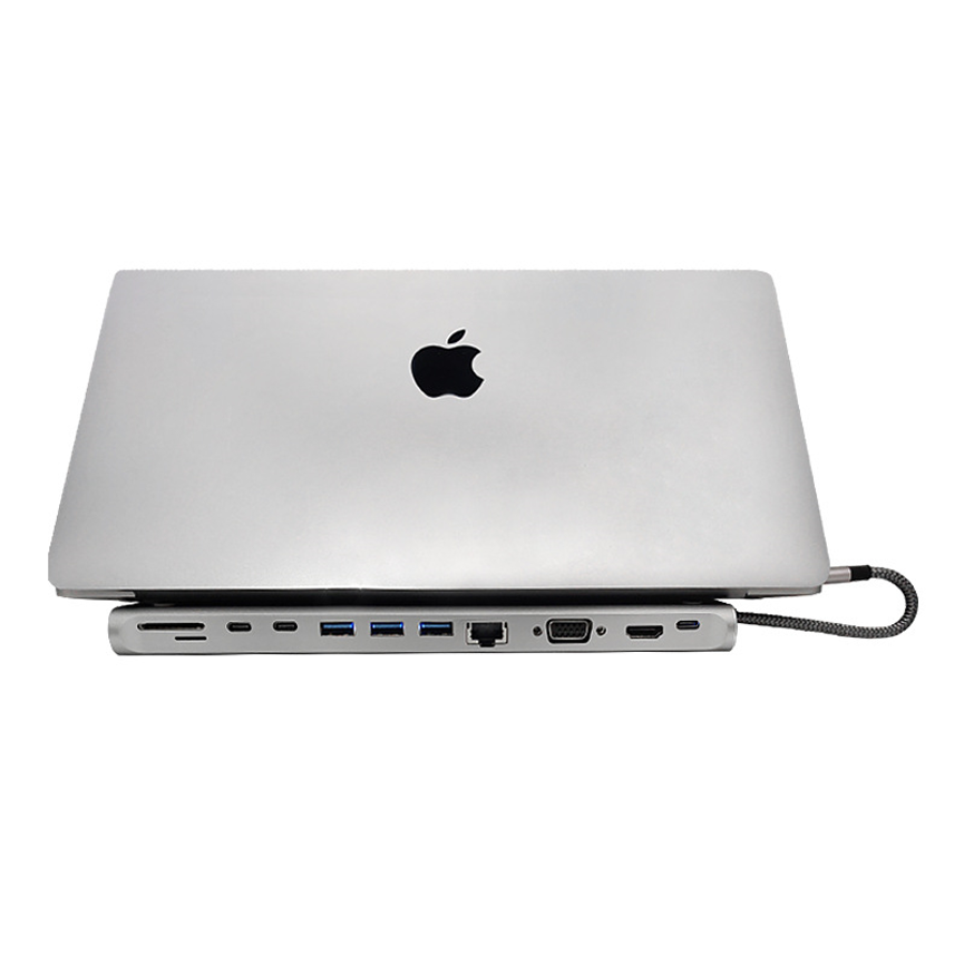 12-in-1 USB-C Hub T282 side port view