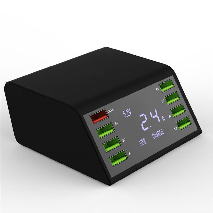LC-838W 8 Ports USB Charger with Wireless Charging