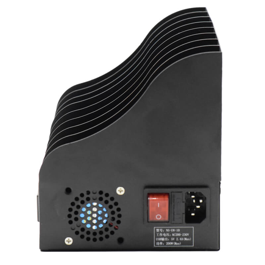 8 Ports USB Charging Docking station side view