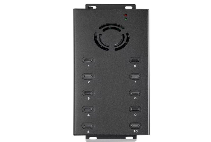 TH-10A 10 Port Sync&Charge HUB vertical front view
