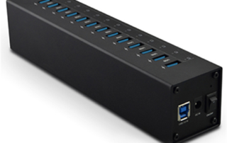 13 Port USB 3.0 HUB B-13 front angled view