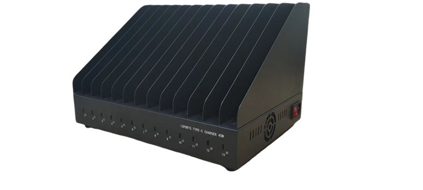 13 Ports USB C Charger with 45W charging per port front view