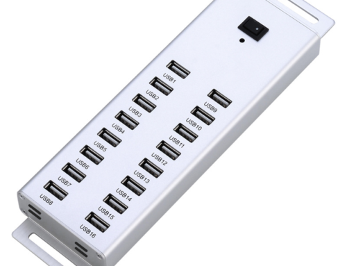 16 Port USB 2.0 HUB – Aluminum Multi-Port Powered USB Hub